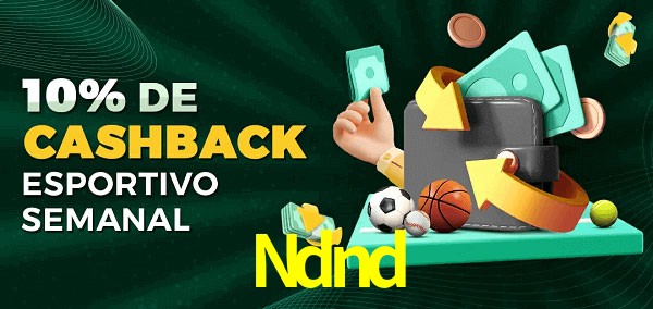 10% de bônus de cashback na Ndnd